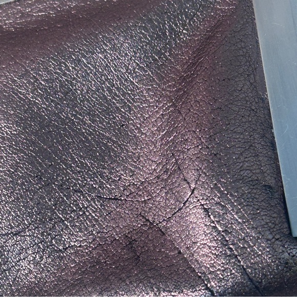 Calvin Klein Metallic Leather Clutch Purse – Evening Bag, Formal Accessory - Picture 4 of 15